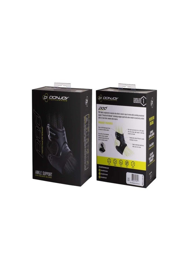 DonJoy Performance POD Ankle Brace - Ultra-Lightweight Support for Sprains, Instability and Ankle Protection (Black, XS, Right) - Image 2